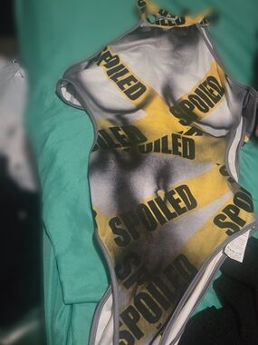 Girls' Yellow Graphic 'SPOILED' One-Piece Bodysuit